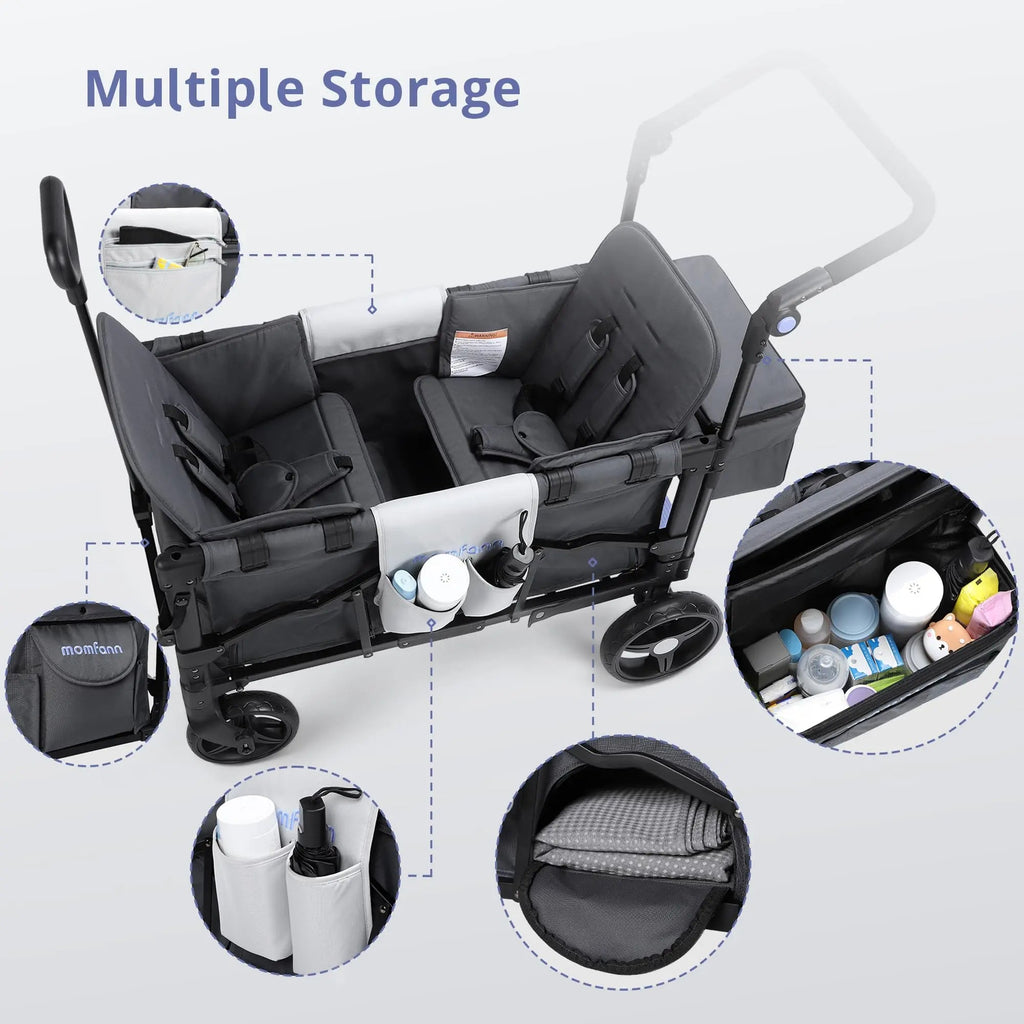 Momfann Stroller Wagon for Kids – 2-Seater All-Terrain Baby Wagon